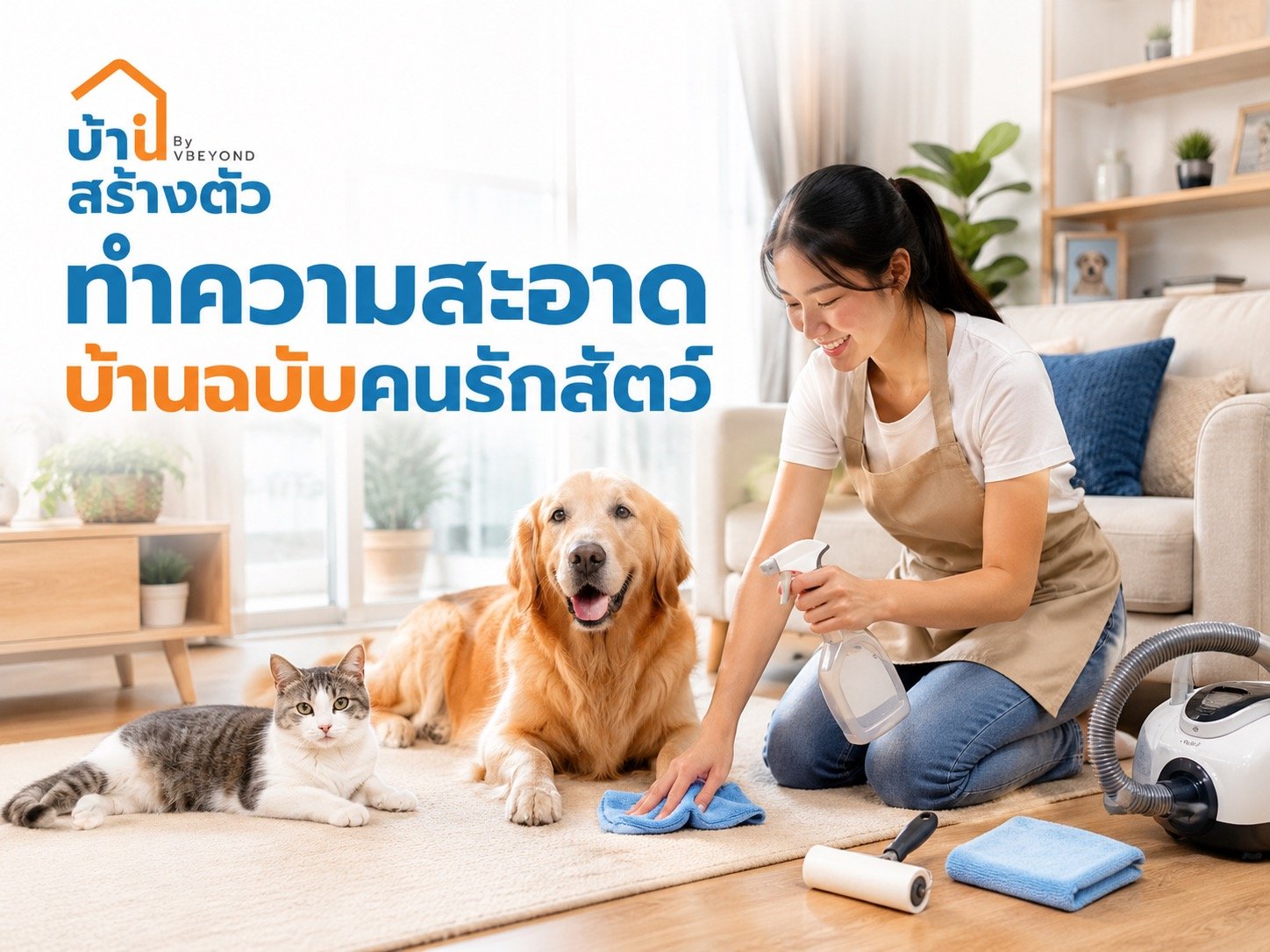 ทำความสะอาดบ้านฉบับคนรักสัตว์ บ้านสะอาด ปลอดกลิ่น และปลอดภัยกับน้องหมาน้องแมว