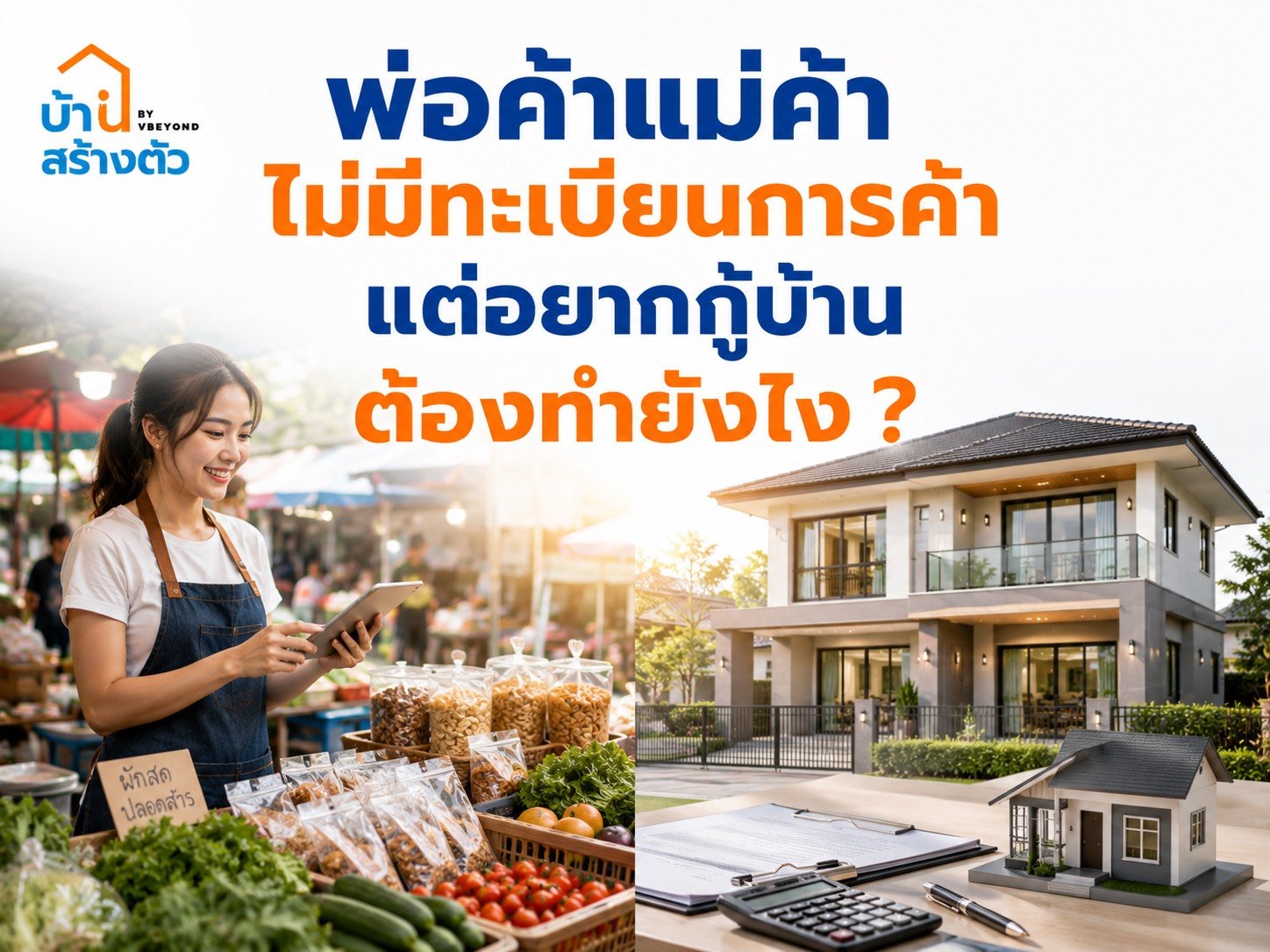 พ่อค้าแม่ค้าไม่มีทะเบียนการค้า อยากกู้บ้านต้องทำยังไง?
