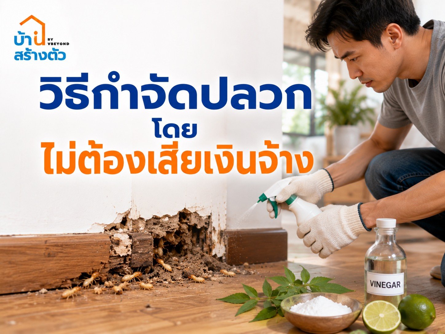 วิธีกำจัดปลวก โดยไม่ต้องเสียเงินจ้าง ทำเองได้แค่ไหน และเมื่อไหร่ต้องเรียกช่าง?