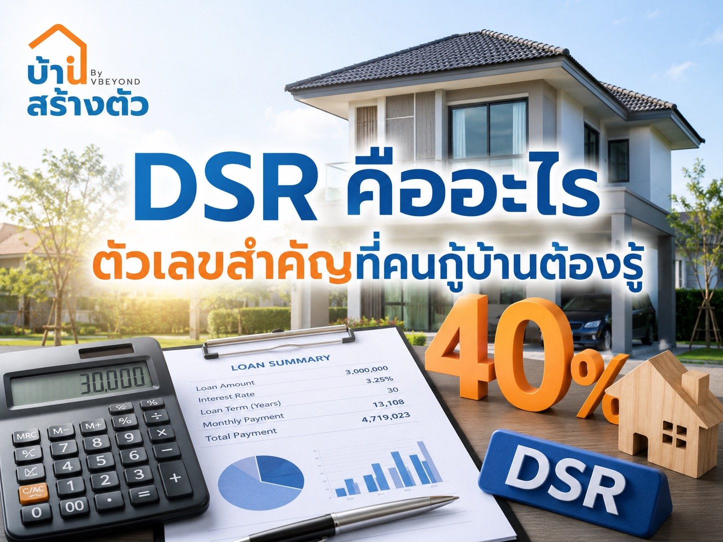 DSR คืออะไร ตัวเลขสำคัญที่คนกู้บ้านต้องรู้ก่อนยื่นสินเชื่อ