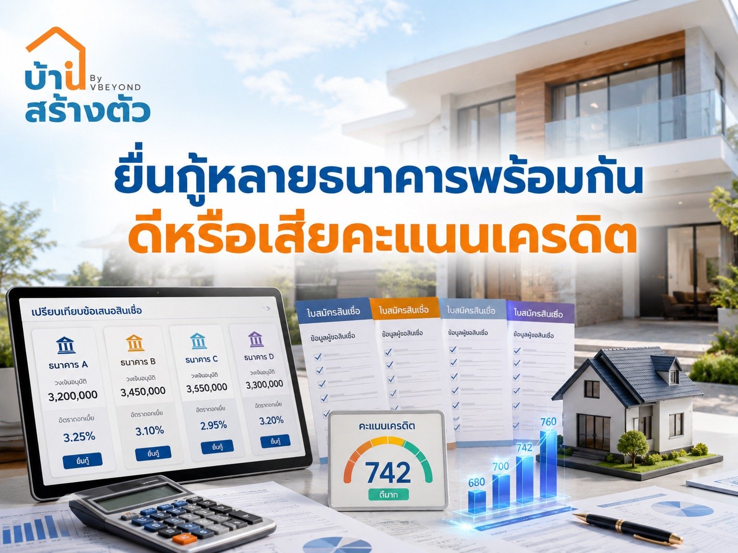 ยื่นกู้หลายธนาคารพร้อมกัน ดีหรือเสียคะแนนเครดิต